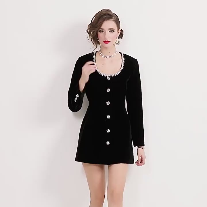 Obsidian Muse Short Jacket Dress