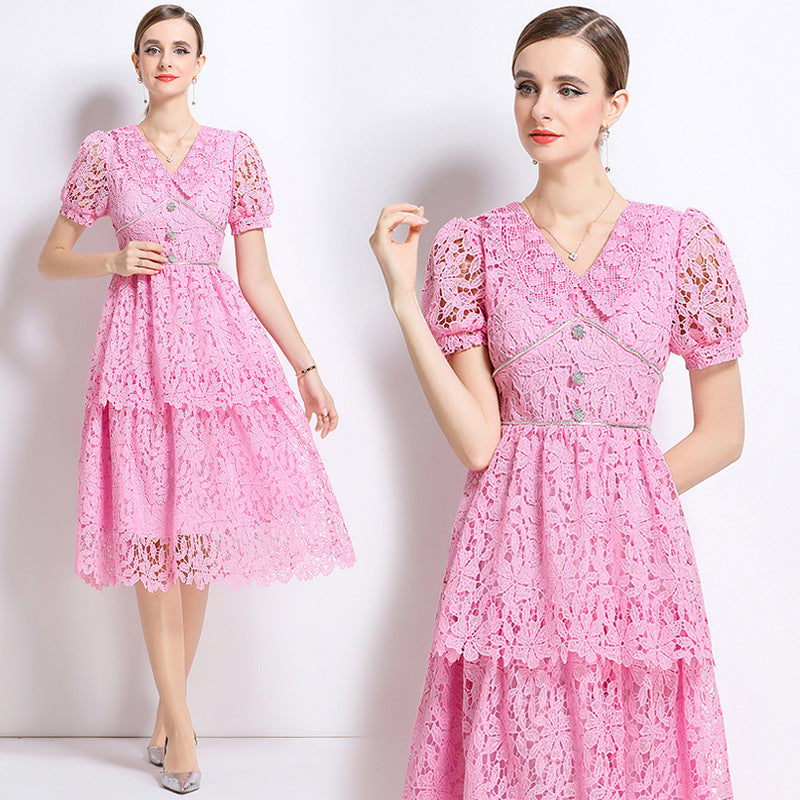Rose Whisper Lace Dress