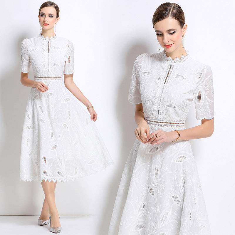 White Bloom Lace Dress