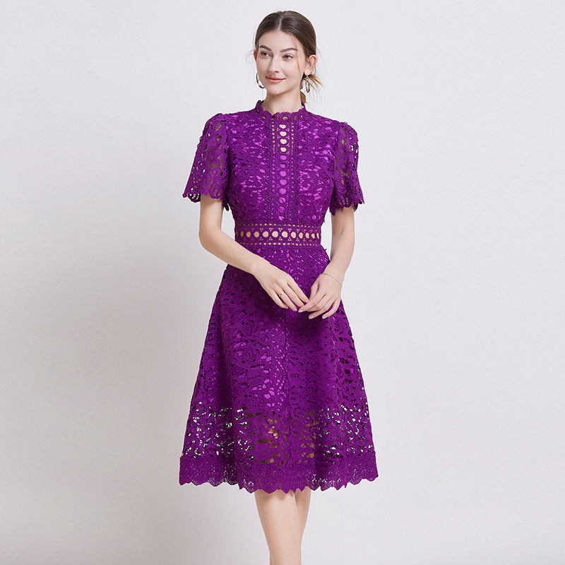 Elegant Lace Midi Dress