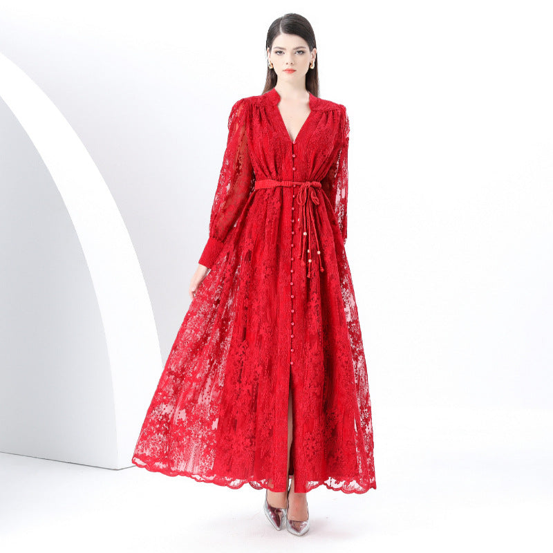 Lace Elegance Maxi Dress