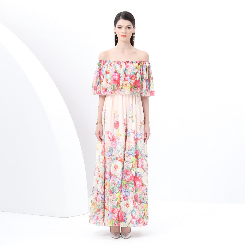 Floral Off-Shoulder Maxi Dress
